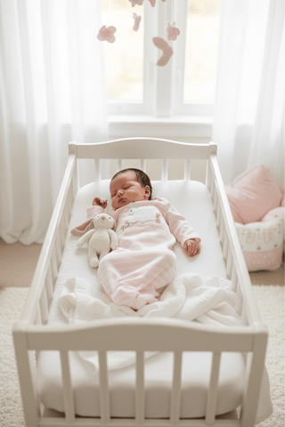 Mud Pie Baby Girl Pink Crochet Bunny Gown-Infants-Simply Blessed Children's Boutique