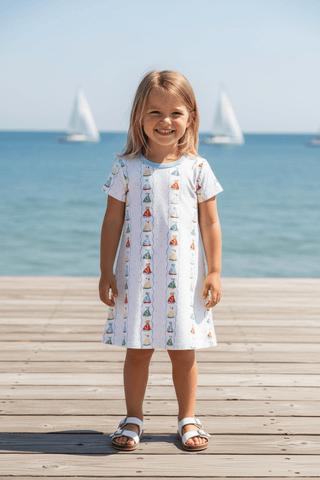 Polly Play Dress - Set Sail/Beale Street Blue by The Beaufort Bonnet Company-Girls Dresses-Simply Blessed Children's Boutique