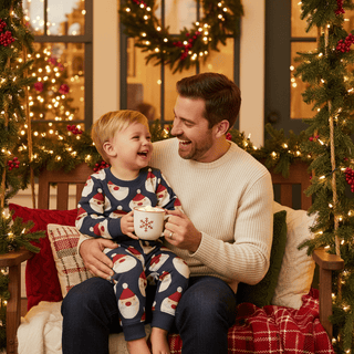 Mud Pie Boys Navy Santa Two-Piece Jogger Set-Boys Outfit Sets-Simply Blessed Children's Boutique