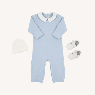 Potter's Playsuit (Quilted) – Buckhead Blue/Worth Avenue White-Infants-Simply Blessed Children's Boutique