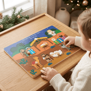 Mud Pie Christmas Nativity Sound Puzzle-Toys-Simply Blessed Children's Boutique