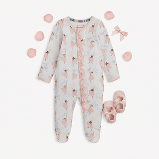 Magnetic Me Pretty Plies Modal Ruffled Footie Sleeper - Simply Blessed Children's Boutique
