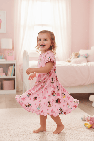 Magnetic Me Princess Royal Radiance Right Fit Ruffle Nightgown-Girls Sleepwear-Simply Blessed Children's Boutique