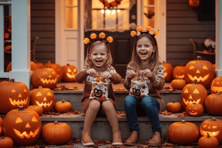 Mud Pie Pumpkin Light Up Headband-Hair Accessories-Simply Blessed Children's Boutique