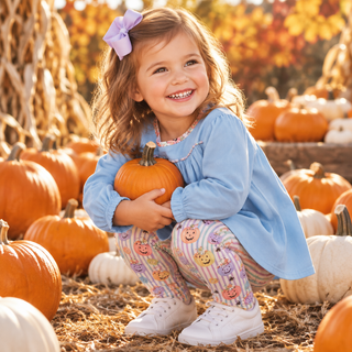 Sage and Lilly Pastel Halloween Tunic and Legging Set-Girls Outfit Sets-Simply Blessed Children's Boutique