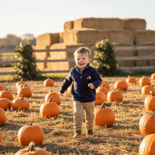Mud Pie Navy Tractor Quarter-Zip Sweatshirt-Boys Sweatshirt/Pullover-Simply Blessed Children's Boutique