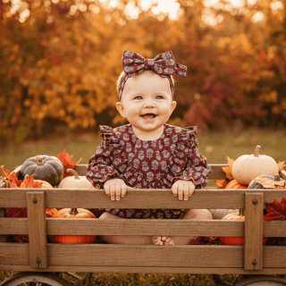 Mud Pie Rust Floral Bubble & Headband Set - Simply Blessed Children's Boutique