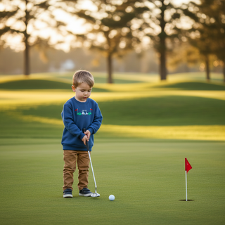 Itsy Bitsy Boys Blue Embroidered Golf Pullover Sweatshirt-Boys Sweatshirt/Pullover-Simply Blessed Children's Boutique