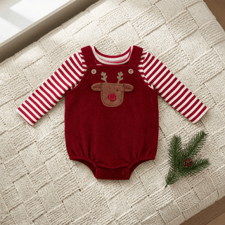 Reindeer Corduroy Baby Bubble Set-Misc.-Simply Blessed Children's Boutique