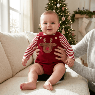 Reindeer Corduroy Baby Bubble Set-Misc.-Simply Blessed Children's Boutique