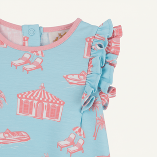 Ruehling Ruffle Bubble – Parrot Cay Canopy/Sandpearl Pink | The Beaufort Bonnet Company-Infants-Simply Blessed Children's Boutique