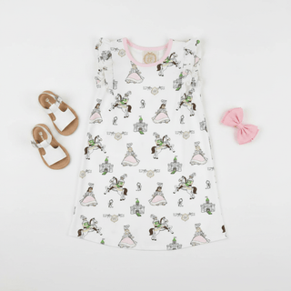 Ruehling Ruffle Dress – Darling Duchess with Palm Beach Pink by The Beaufort Bonnet Company-Misc.-Simply Blessed Children's Boutique