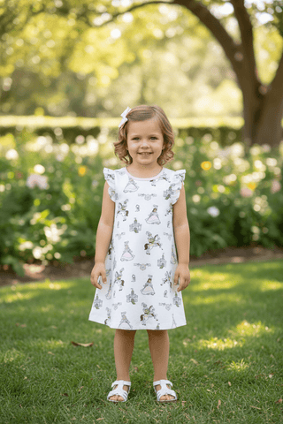 Ruehling Ruffle Dress – Darling Duchess with Palm Beach Pink by The Beaufort Bonnet Company-Misc.-Simply Blessed Children's Boutique