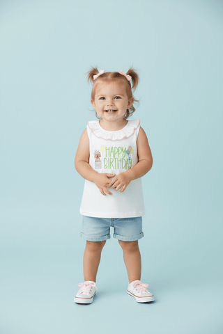 Bailey Boys Happy Birthday Girls Sleeveless Tee-Girls Short Sleeve Shirts-Simply Blessed Children's Boutique