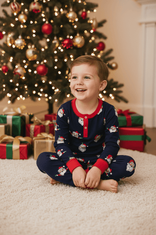 Sutton’s Sweet Dreams Set – Jolly Old St. Nick with Richmond Red | The Beaufort Bonnet Company Pajamas-Girls Sleepwear-Simply Blessed Children's Boutique