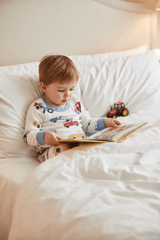 Mud Pie Boys' Tractor Pajamas-Boys Sleepwear-Simply Blessed Children's Boutique