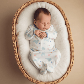 Twinkle Twinkle 2-in-1 Gown – Baby's Best Friend with Park City Periwinkle Picot Trim - Simply Blessed Children's Boutique