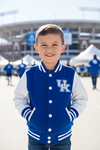 UK Wildcats Varsity Jacket for Kids – Official & Stylish - Simply Blessed Children's Boutique
