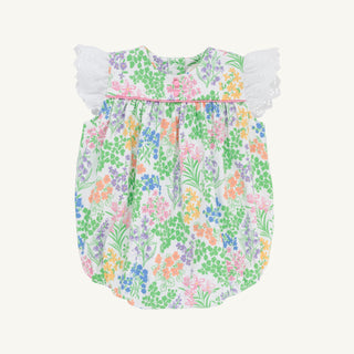 Angel Sleeve Blythe Bubble - Gaston St Garden/Worth Ave White by The Beaufort Bonnet Company-Girls One-Piece-Simply Blessed Children's Boutique