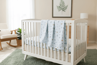 Woodsy Tale Modal Soothing Blue Swaddle Blanket-Baby Accessories-Simply Blessed Children's Boutique