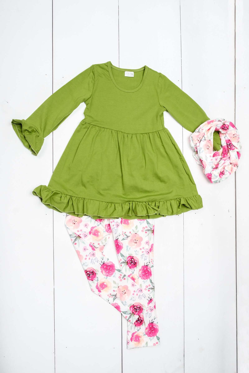 Floral Scarf Set-Girls-Simply Blessed Children's Boutique