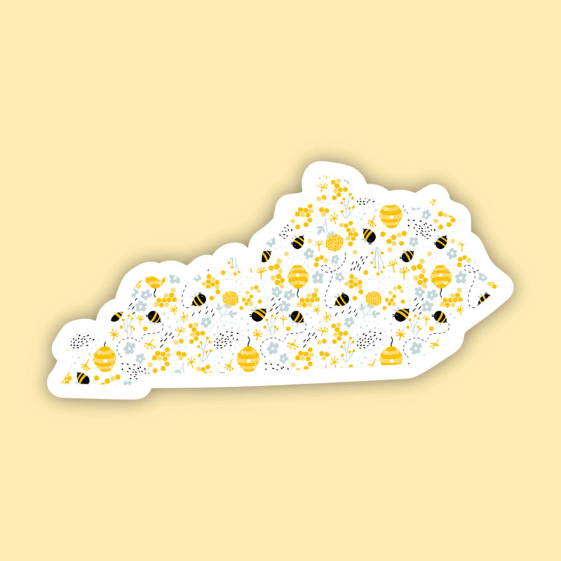 Kentucky Bees State Sticker-Simply Blessed Children's Boutique