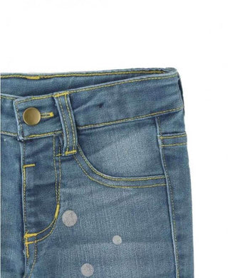 Light Wash Denim Dot Jeggings-Girls-Simply Blessed Children's Boutique