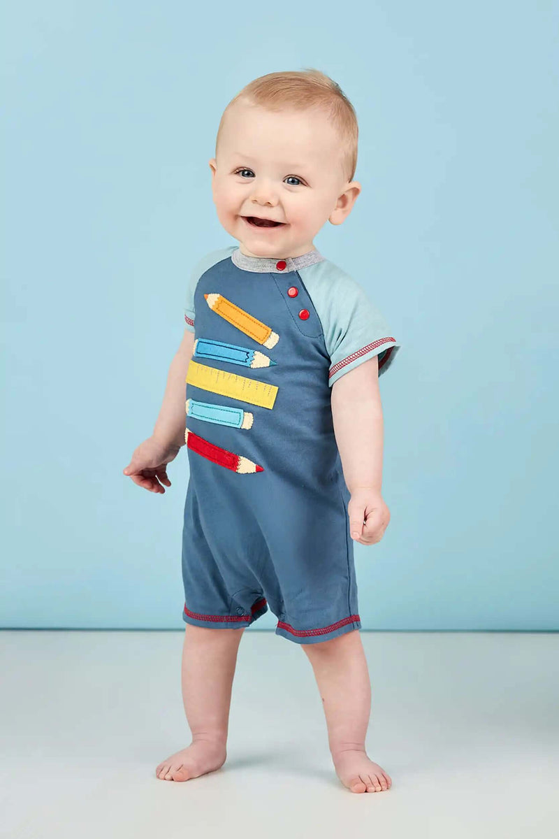Boys Mud Pie PENCIL AND RULER SHORTALL