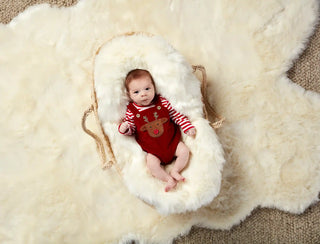 Reindeer Corduroy Baby Bubble Set