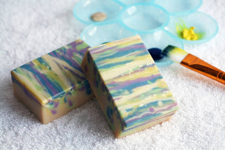 Organic Oil Painting Handmade Soap (lilac)