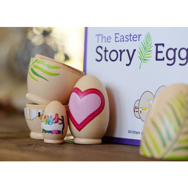 The Easter Story Egg-Toys-Simply Blessed Children's Boutique Easter Story Wooden Nesting Egg Collection