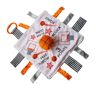 Basketball Baby Learning Lovey Tag Stroller Toy 10" x 10"
