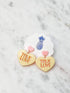 Acrylic Conversation Heart Dangle Earrings