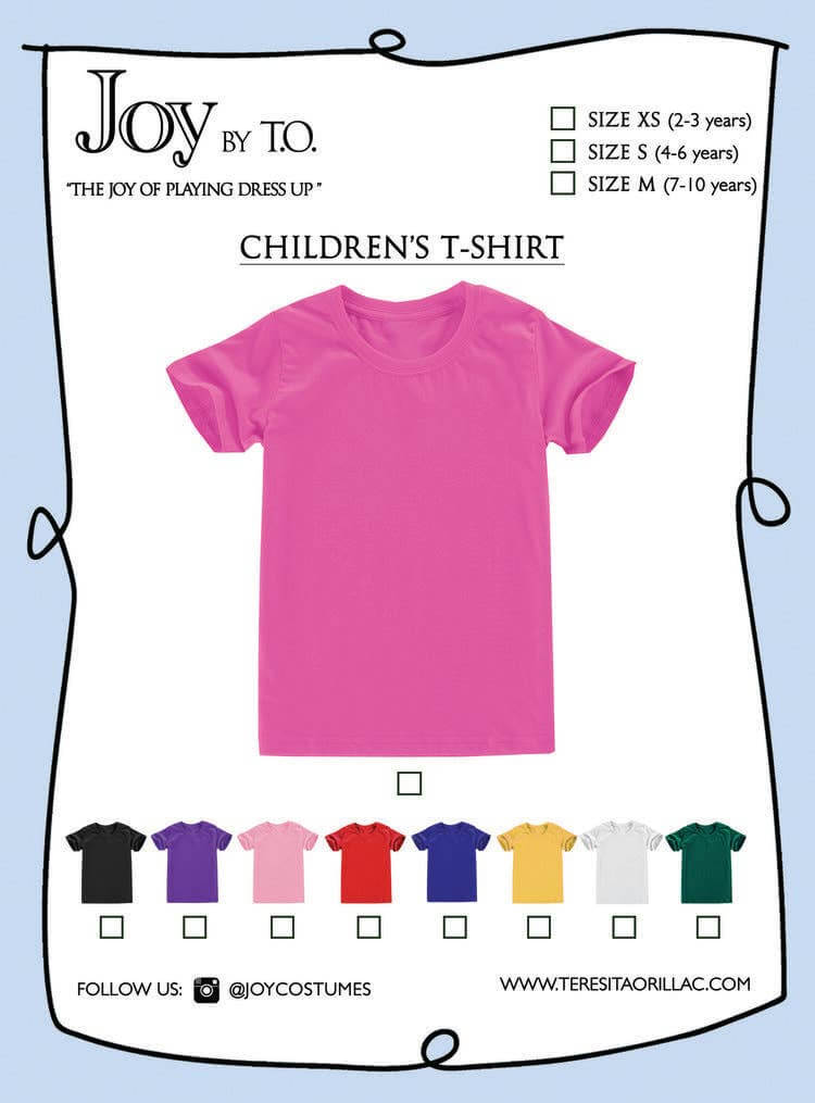 kids solid color T-shirt Pink