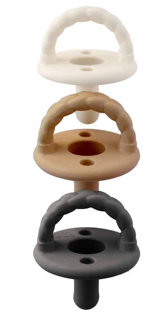 Sweetie Soother™ Cable Pacifier Set of 3 Coffee/Cream