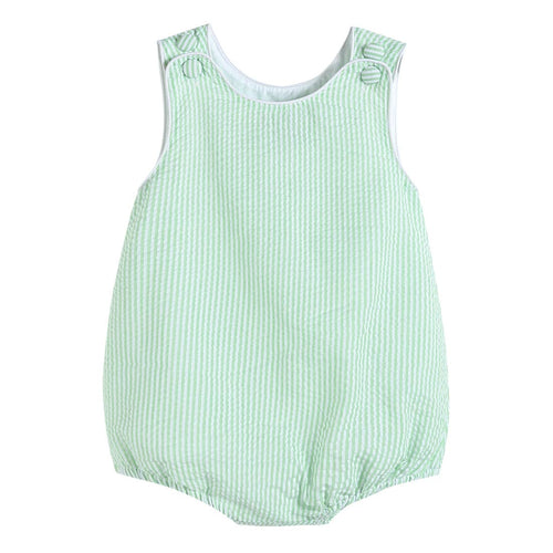Lil Cactus Classic Green Seersucker Baby and Toddler Bubble Romper