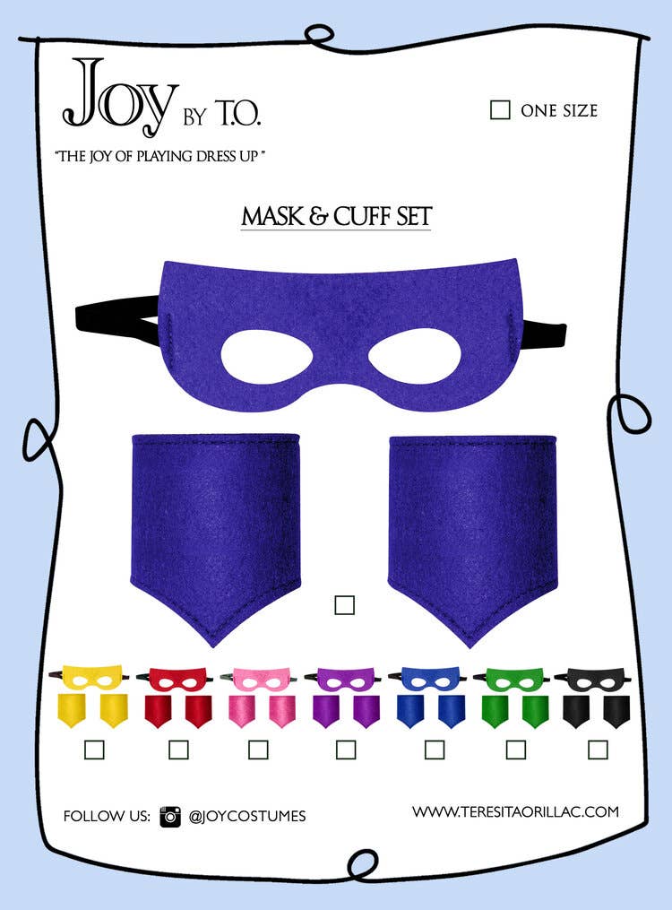Mask and Cuff Set Blue