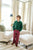 Long Sleeve Prim & Proper Polo & Onesie Grier Green With Richmond Red Stork