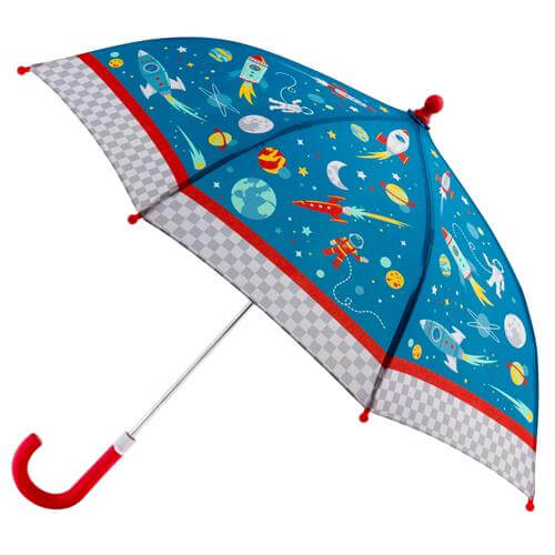 Umbrellas rocket blast off space