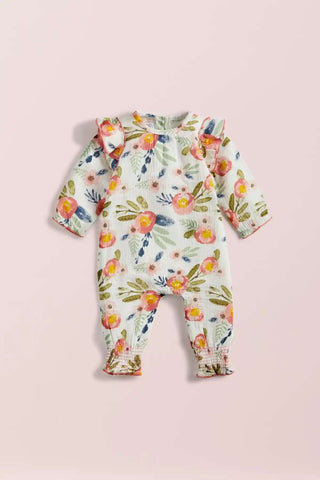 Mud Pie Floral Baby Bodysuit