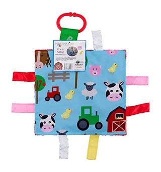 Farm Crinkle Tag Square 8x8 Baby Teach at Home Toy-Baby Activity Toys-Simply Blessed Children's Boutique