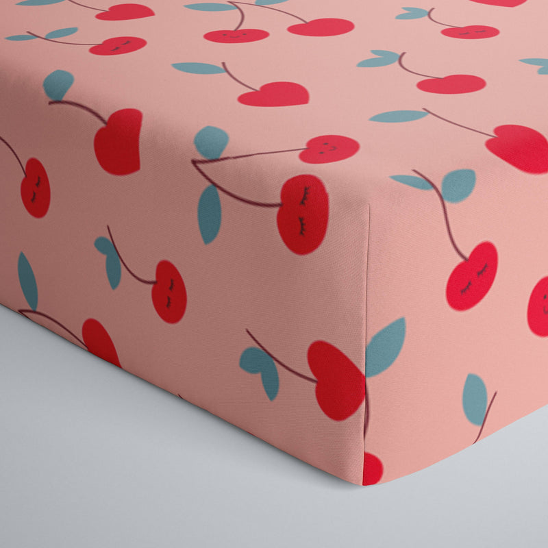 Cherry on Top Fitted Crib Sheet