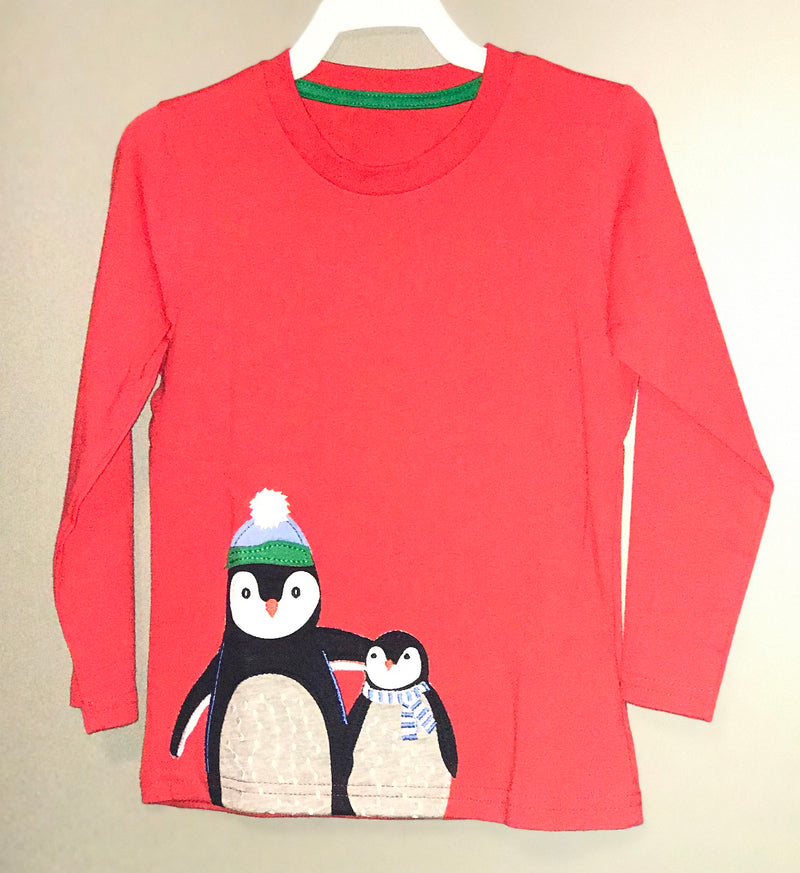 Red Penguin Shirt-Boys-Simply Blessed Children's Boutique