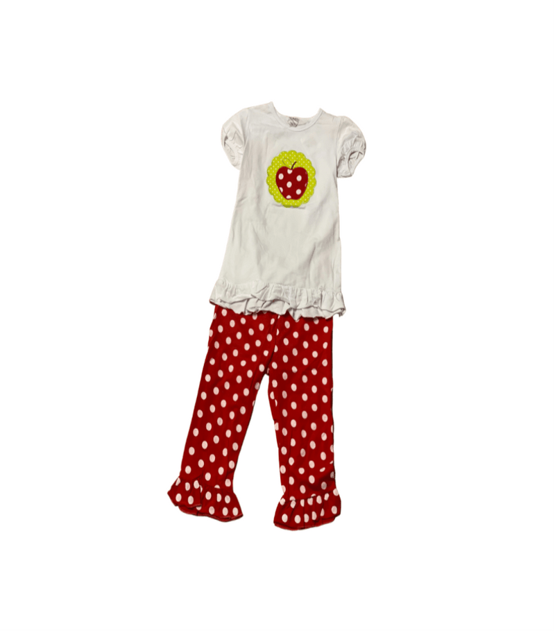 Apple Applique Capri Set-Girls-Simply Blessed Children's Boutique