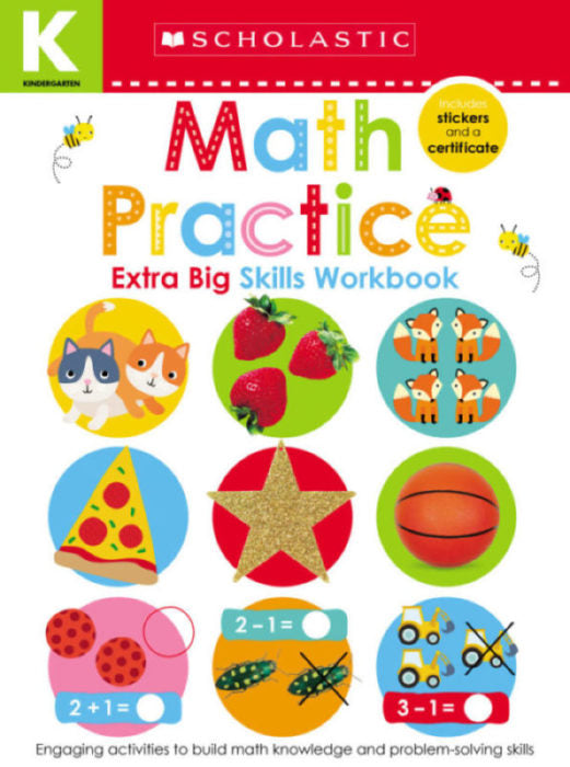 Scholastic Early Learners: Kindergarten Extra Big Skills Workbook: Math Practice-books-Simply Blessed Children's Boutique