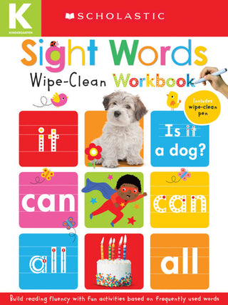 Scholastic Early Learners: Wipe Clean Workbook: Sight Words-books-Simply Blessed Children's Boutique