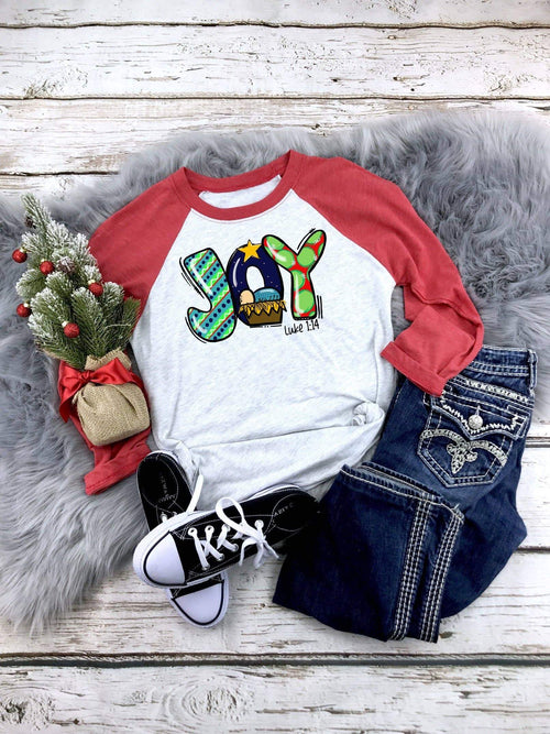 Joy Raglan Printed Tee