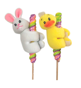 Easter Basket Plush Animal Swirly Lollipops, Easter basket stuffers