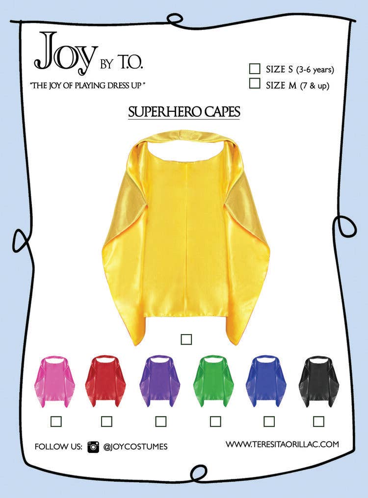 Superhero Cape Yellow