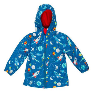 boys rocket space raincoat